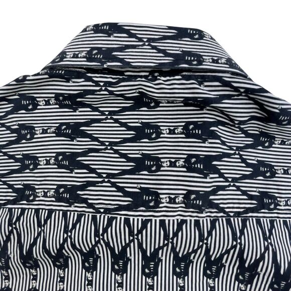 Lansky Bros Womens Size 10 Shirt Elvis Presley All Over Print Long Sleeve Button - Picture 7 of 12